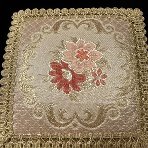 Elegant Floral Embroidered Vintage Tapestry Coaster
